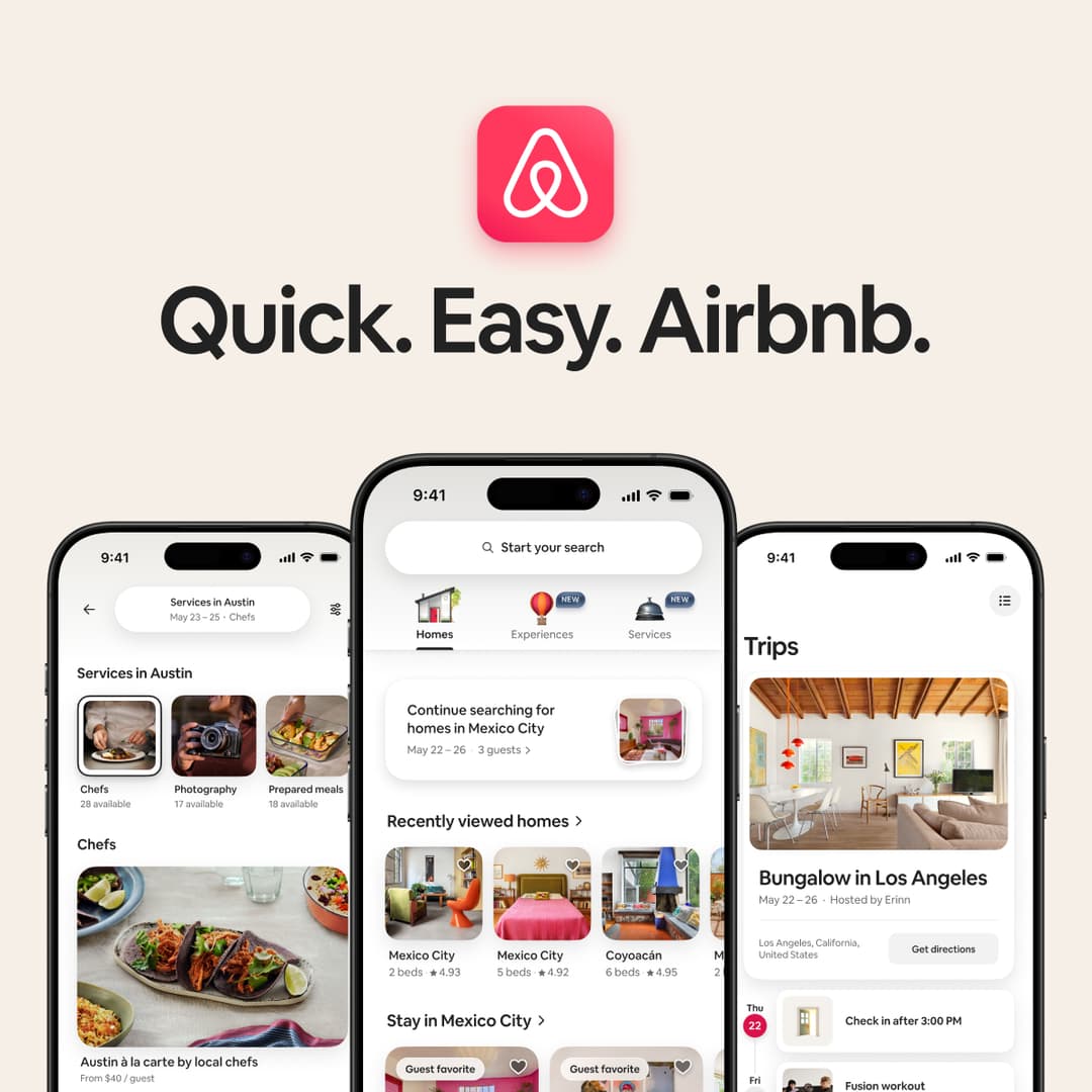 Airbnb ad: Get the Airbnb app