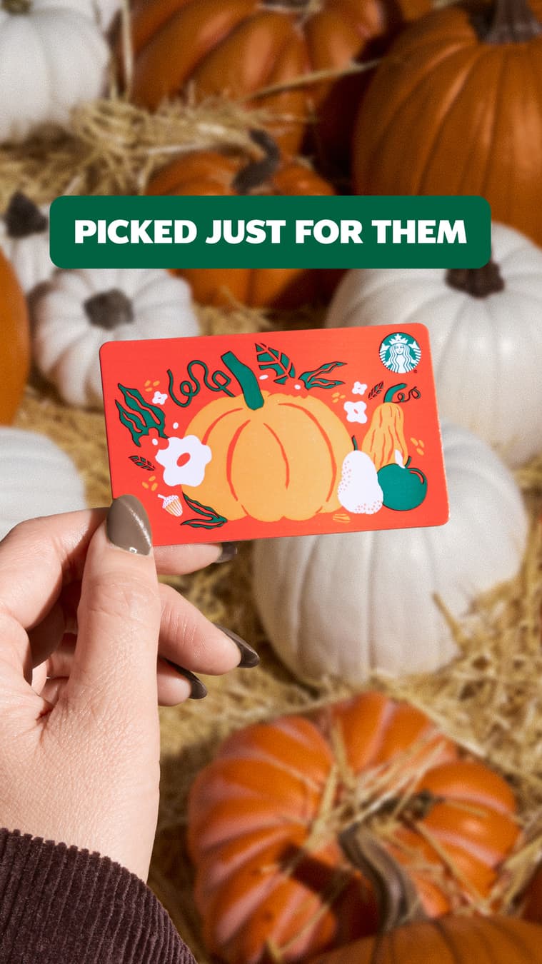 Starbucks ad: Give a Starbucks Gift Card