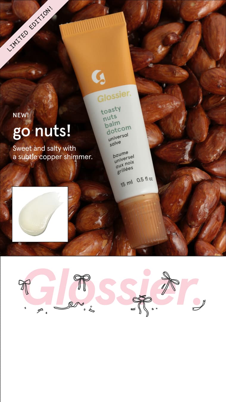 Glossier ad: Toasty Nuts Balm Dotcom