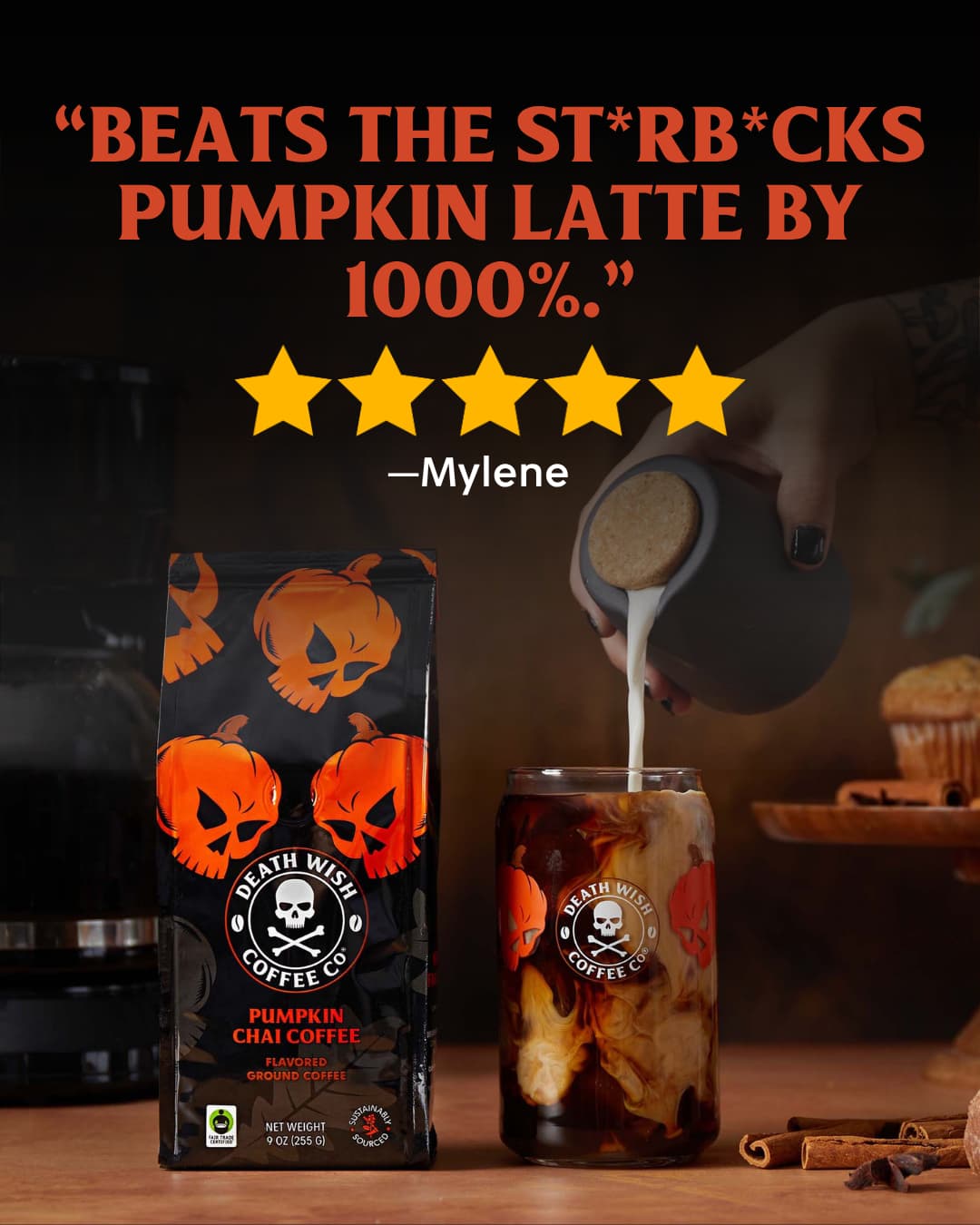 Death Wish Coffee ad, one of our coffee ads