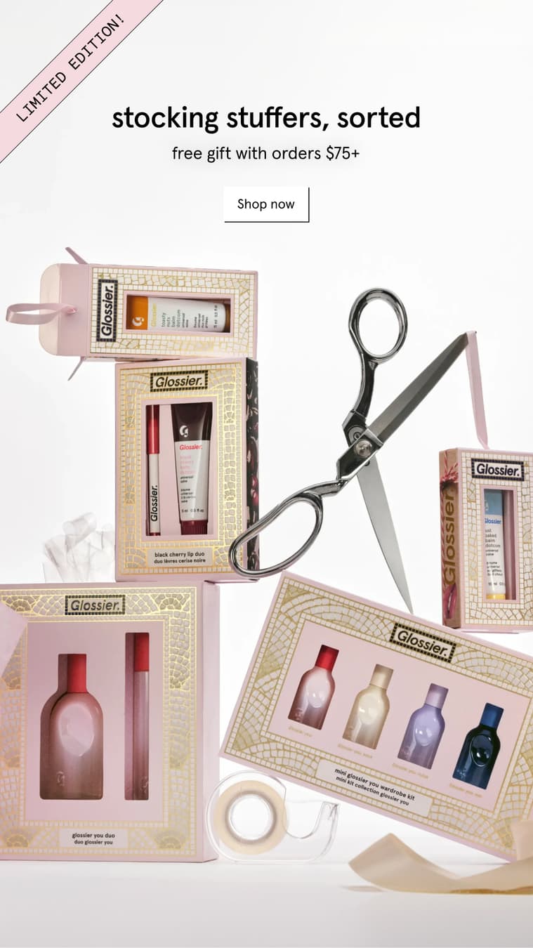 Glossier ad: Merry Little Gifts