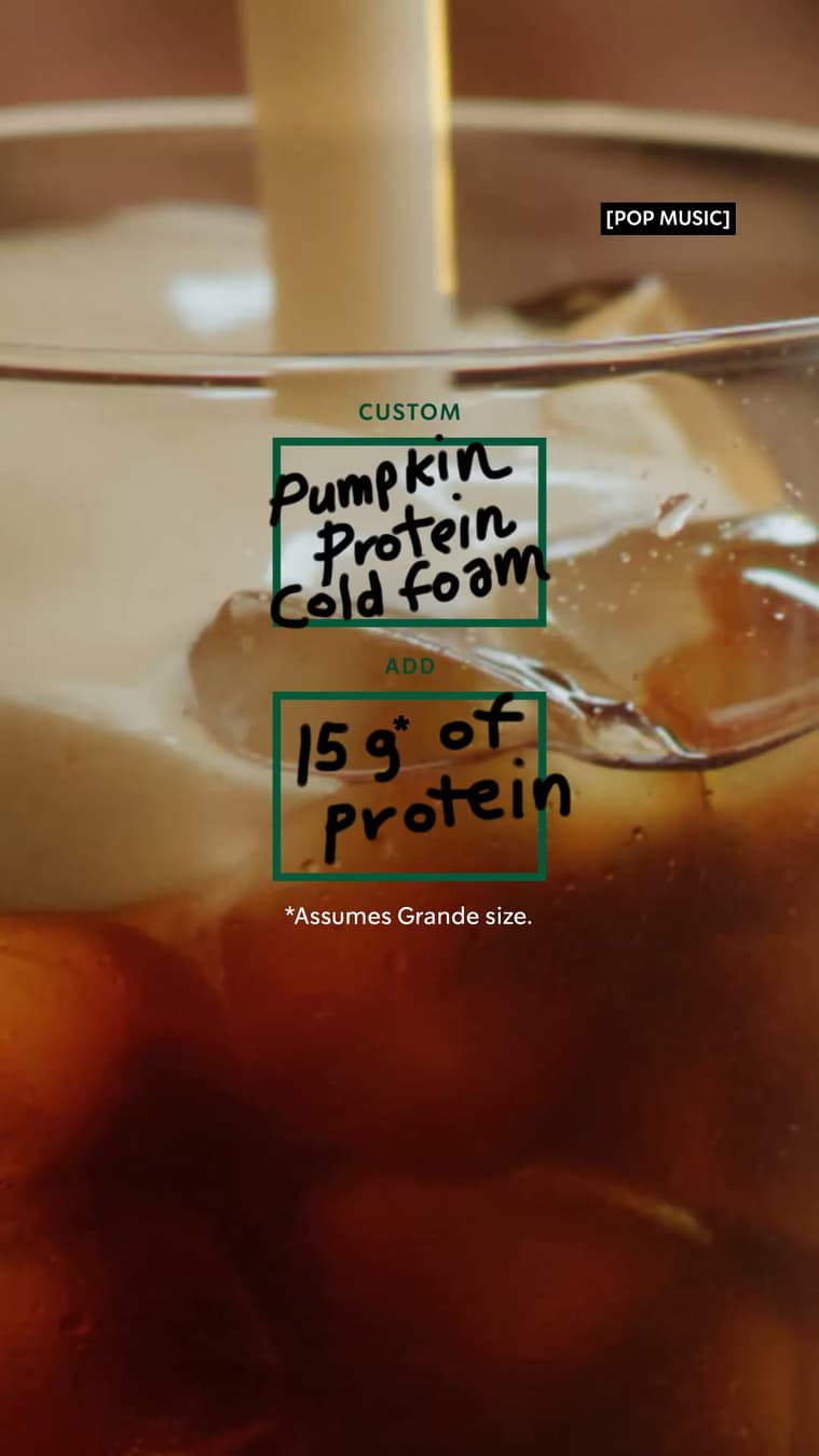 Starbucks ad: Pumpkin, but she lifts now