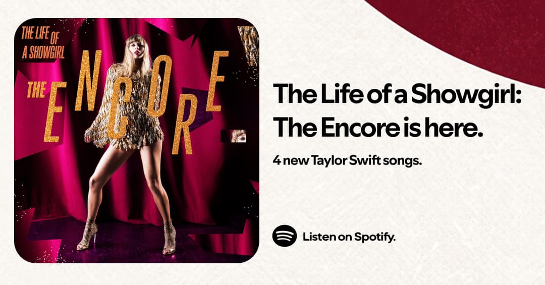 Spotify ad: 4 New Taylor Swift Songs