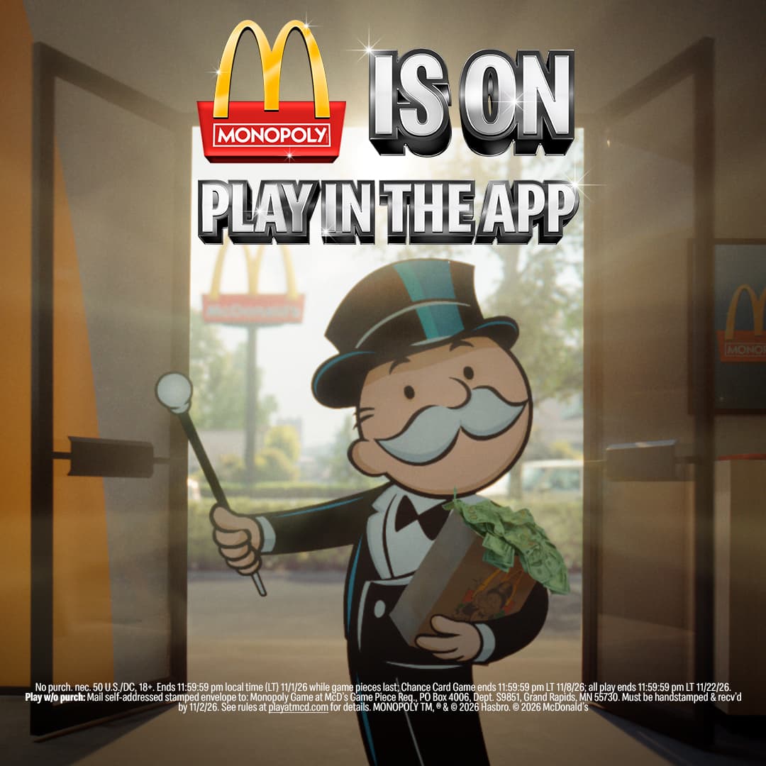 McDonald's ad: Play Monopoly at McD’s