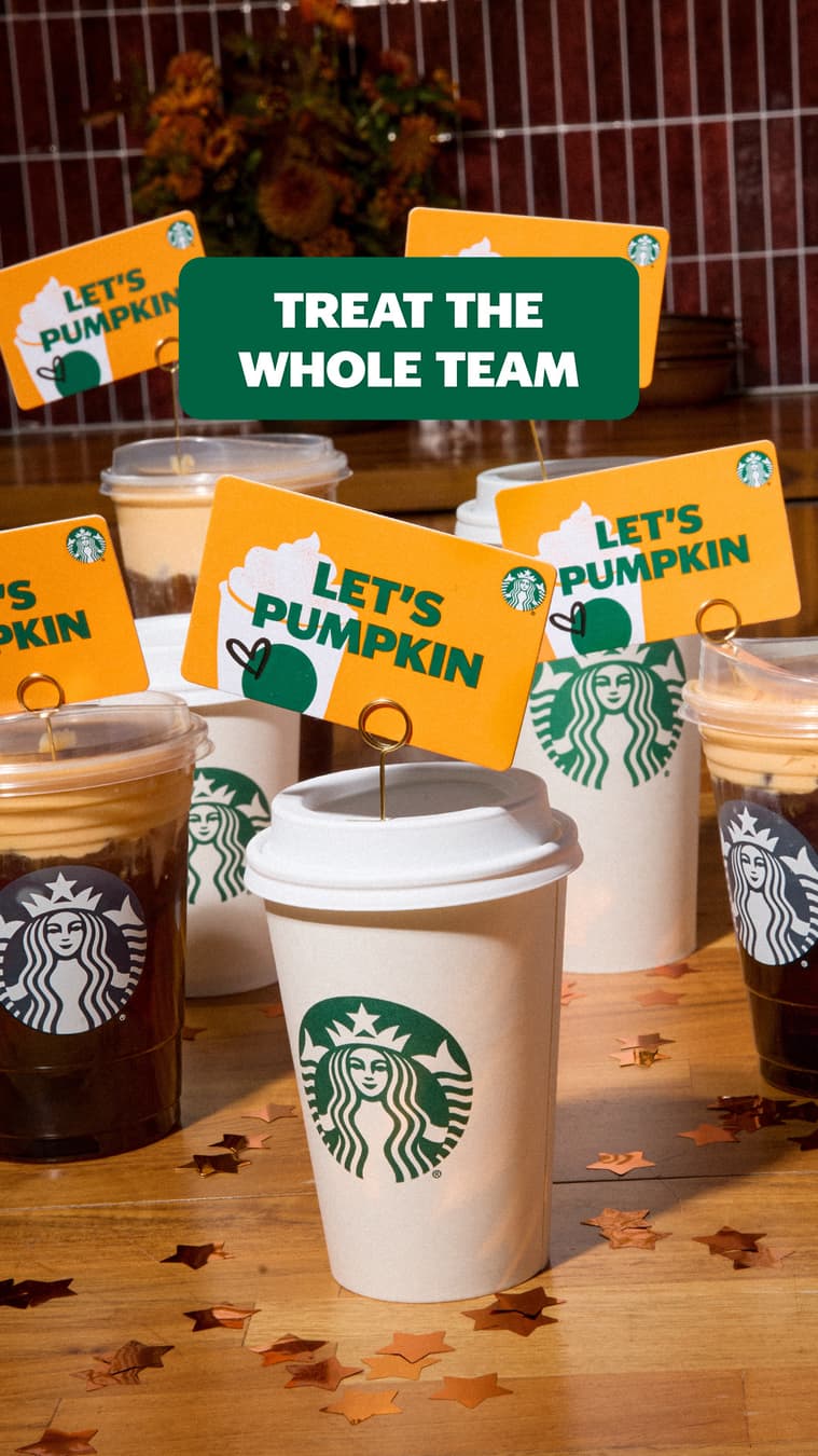 Starbucks ad: Give the gift of fall flavor
