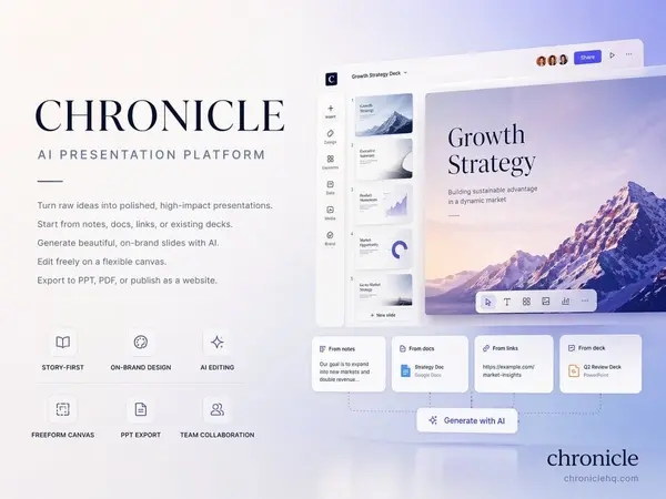 Create a premium 4:3 presentation cover slide introd