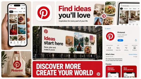 Create a 16:9 horizontal bento-grid brand collage fo