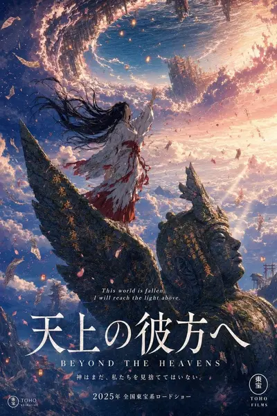 A stunning anime theatrical movie poster in portrait