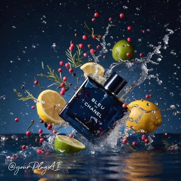 Create a hyper-realistic cinematic luxury perfume pr
