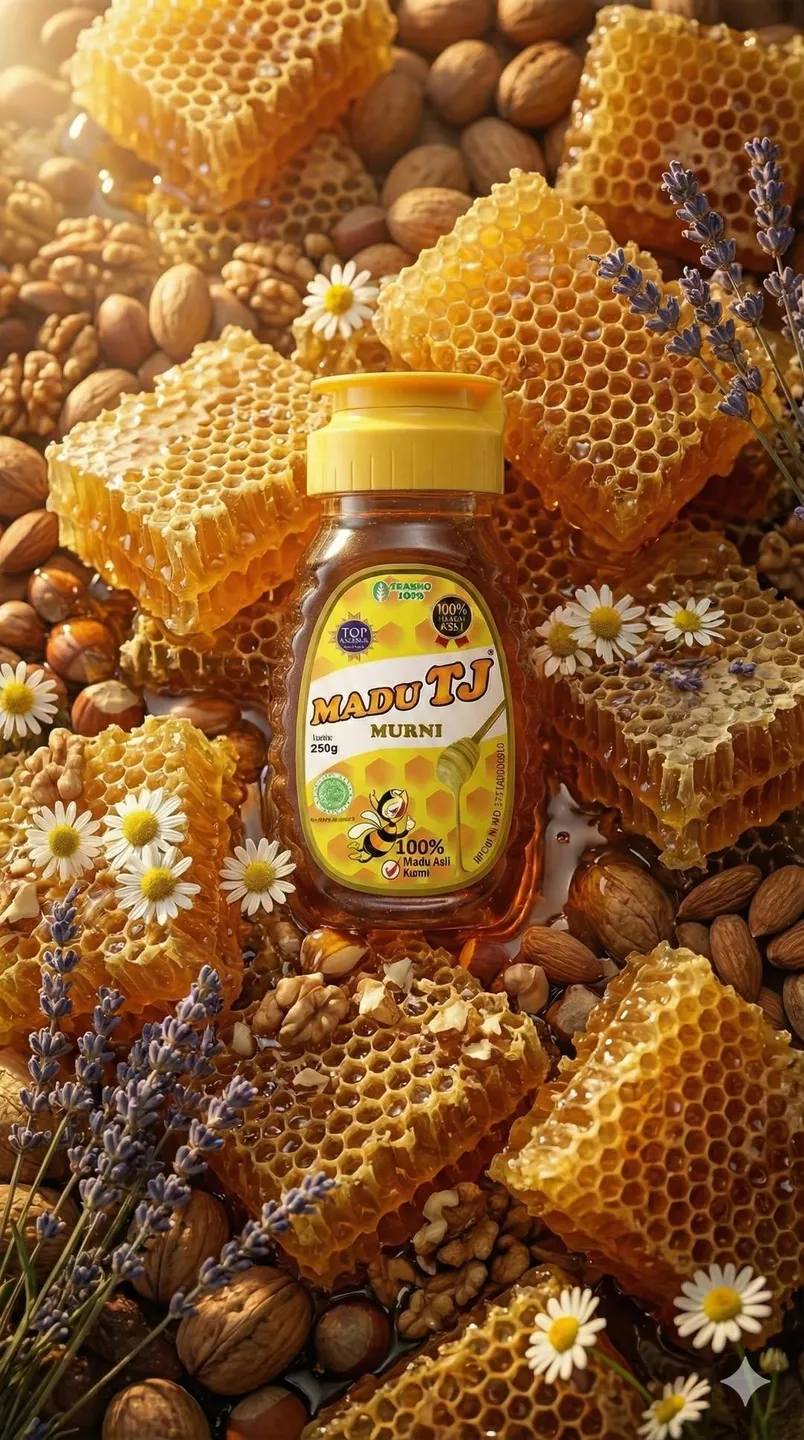 Commercial Lifestyle Honey Pouring Portrait Ad