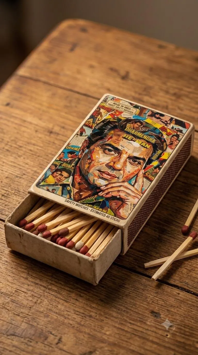 Vintage Matchbox with South Asian Bridal Portrait