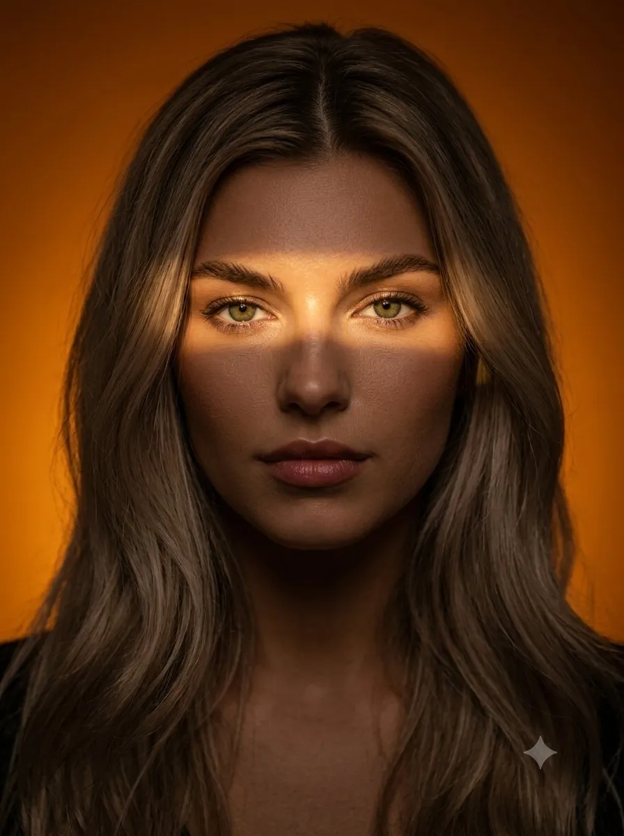 Cinematic Beauty Portrait with Rembrandt Eye Light