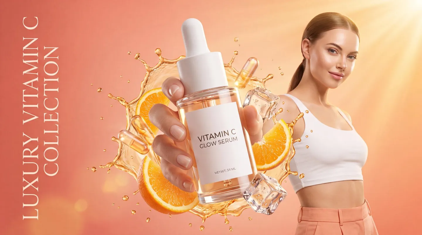 Luxury Beauty Product Editorial Commercial Banner