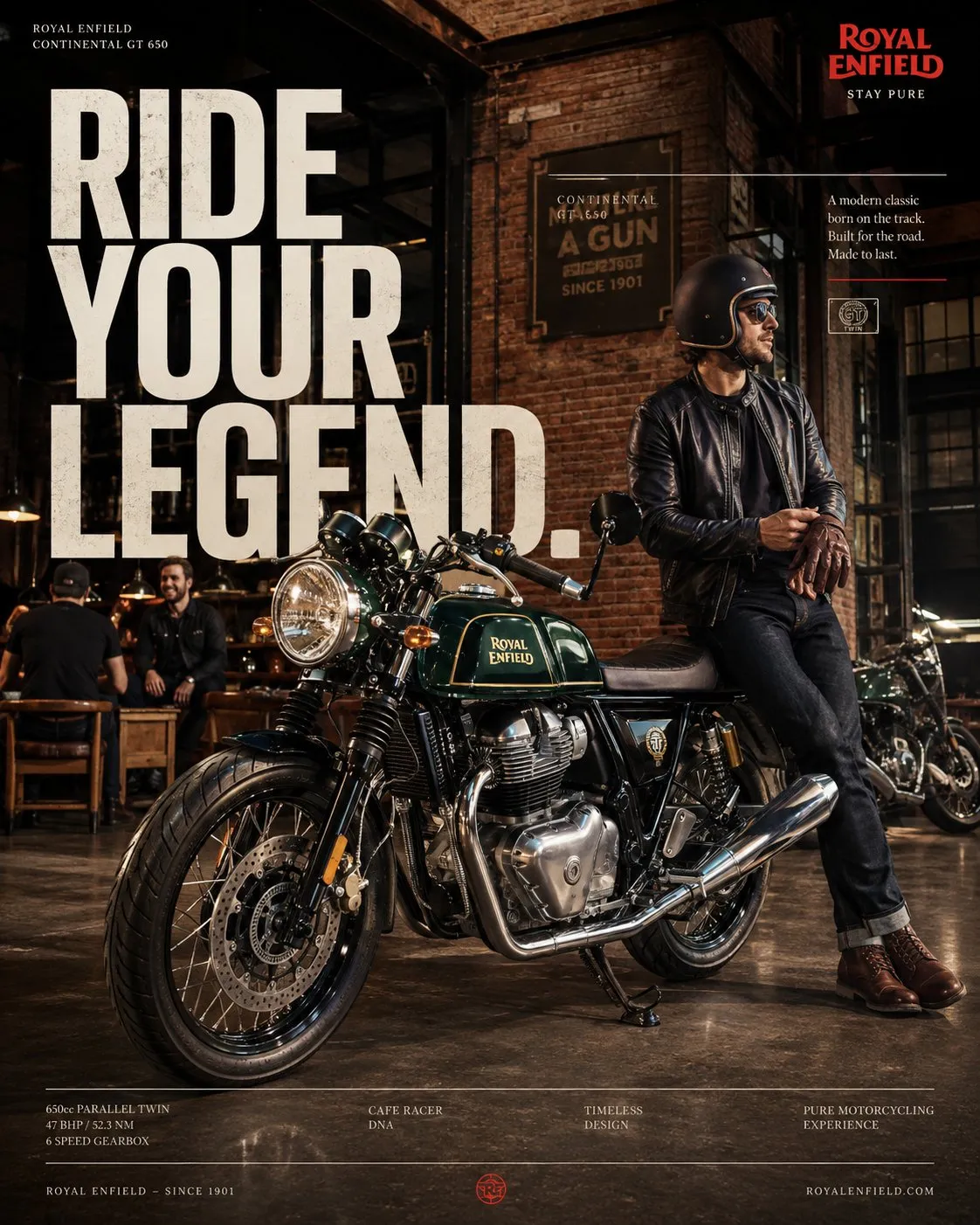 Premium Royal Enfield Continental GT 650 Campaign Po